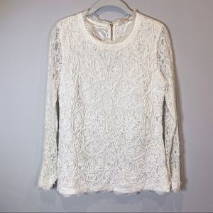 Soft Surroundings embroidered lace top